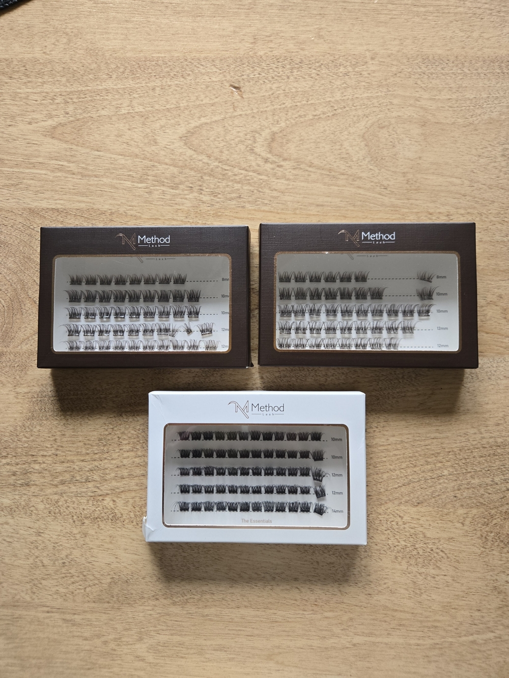 Method Individual Lash Clusters - Black & Brown